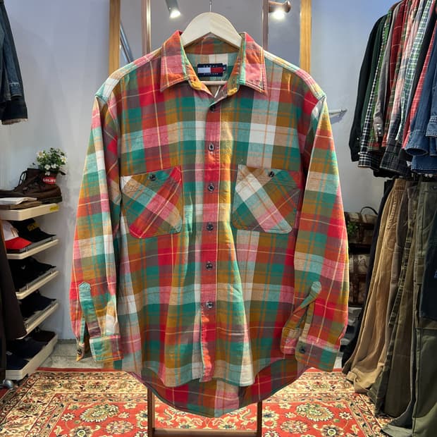 [L] TOMMY HILFIGER 체크 셔츠
