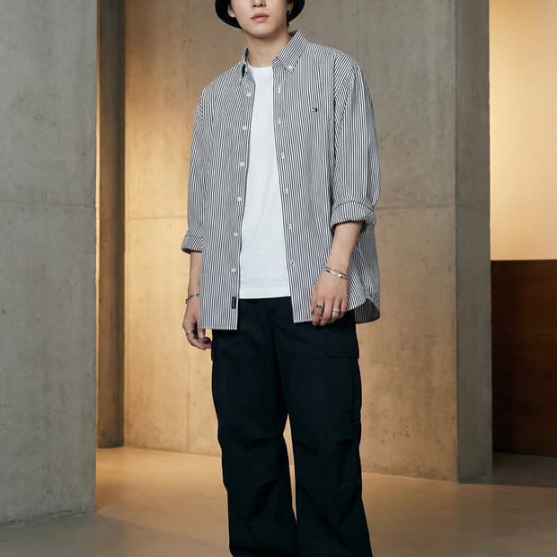 TOMMY HILFIGER 타미힐피거 코튼 스트라이프 셔츠