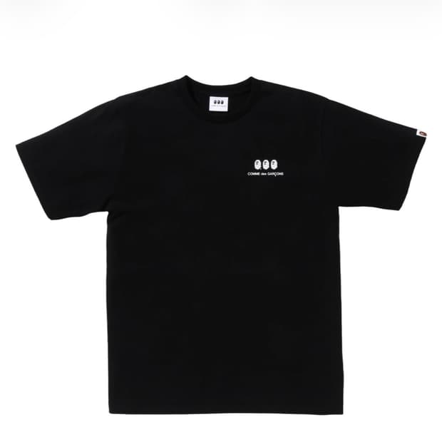 베이프 x 꼼데가르송 오사카 티셔츠 블랙