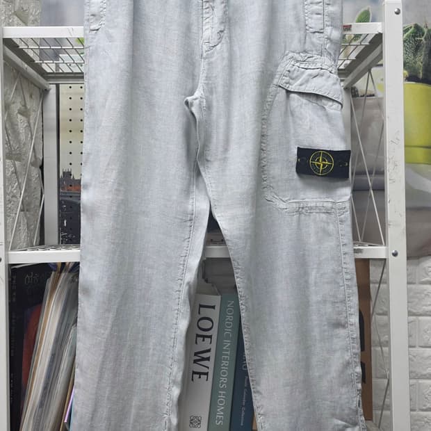 스톤아일랜드 바지 34 린넨 카고팬츠 여름바지  MM95