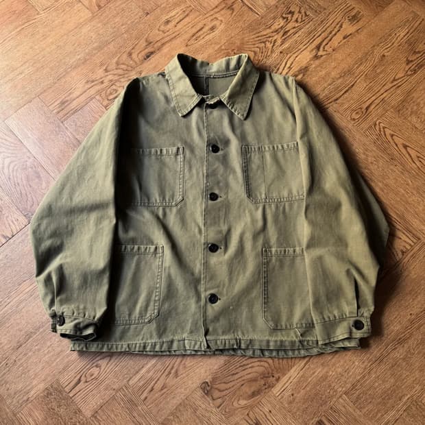 [L]90's 4포켓 세이지그린 프렌치 워크자켓