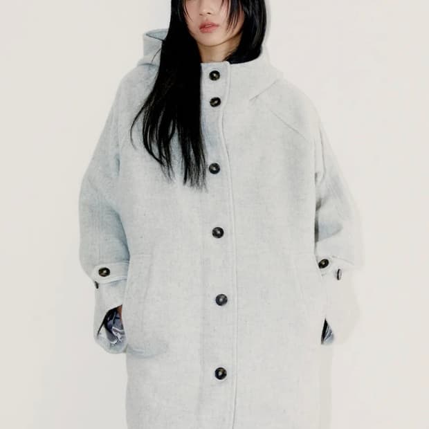 오피쉬 리치 울 하프 코트, 그레이