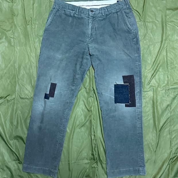 폴로 랄프로렌 스트레치 클래식 핏 패치워크 코듀로이 팬츠 36 [그레이]