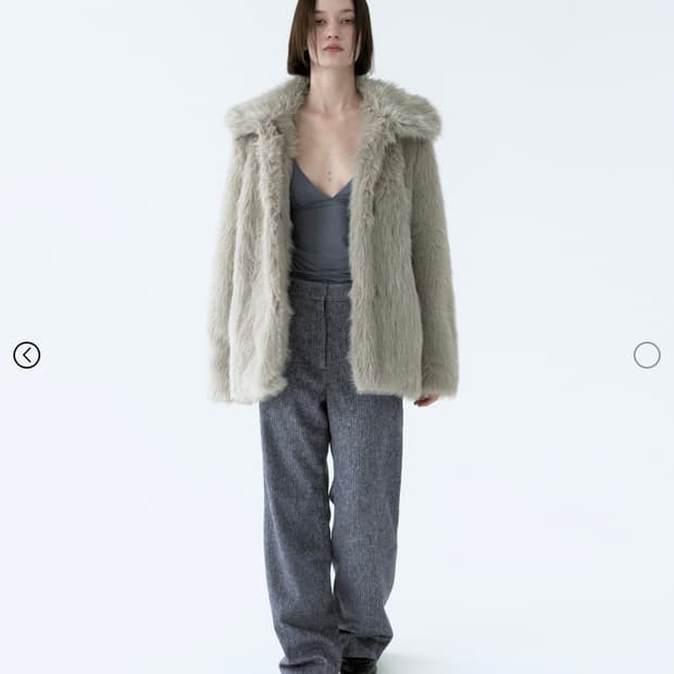 Hwi 퍼자켓 라이트그레이