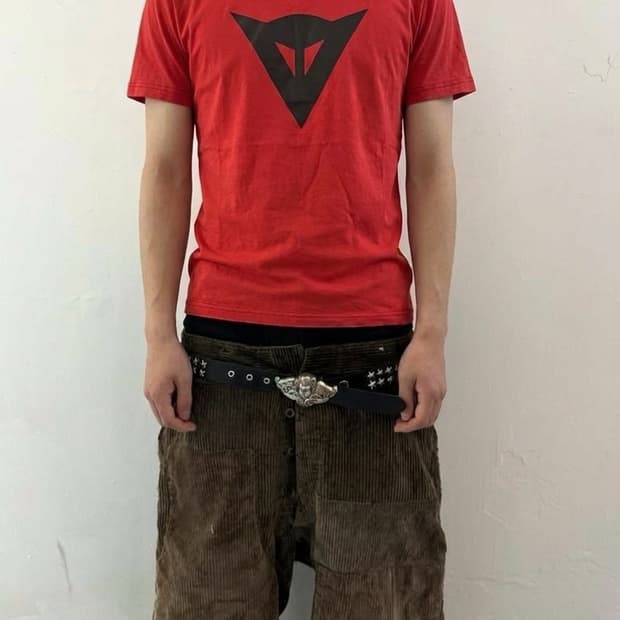 Dainese 로고 반팔티 레드