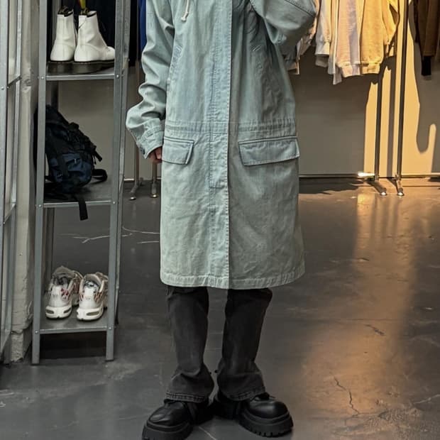 스투시 데님 파카 A2855