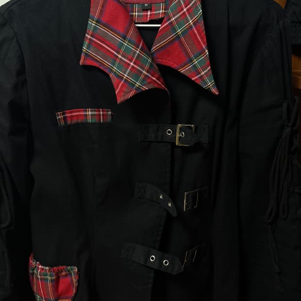 바디라인 타탄체크 펑크 재킷 자켓