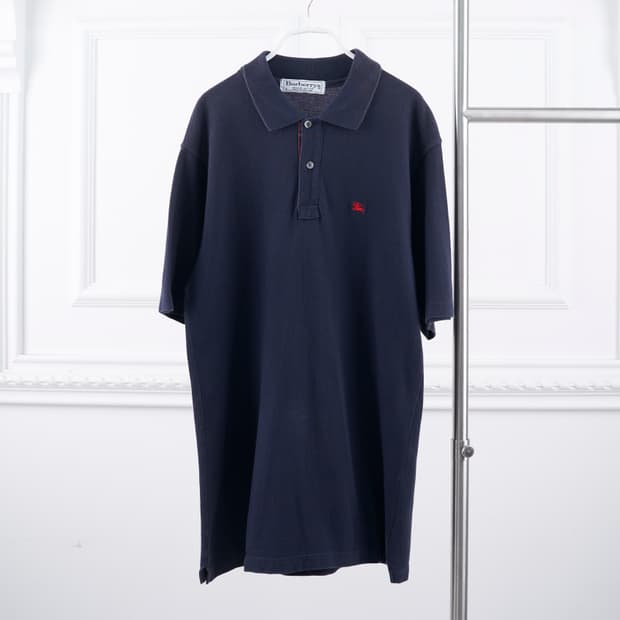 Burberry 90‘s 피케 카라 반팔 티셔츠