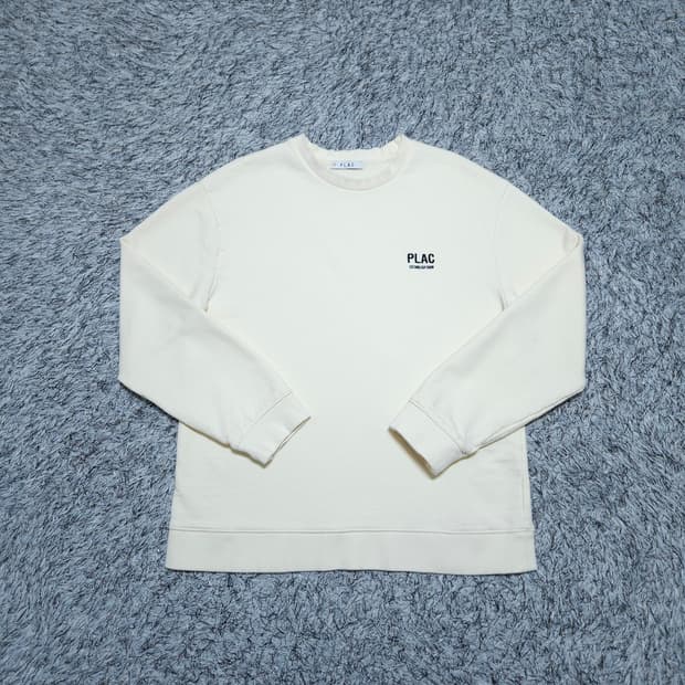 플랙Plac) M 남자 아이보리 맨투맨티셔츠 / 왕눈이샵
