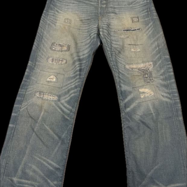 rrl 빈티지파이브포켄 플래인필드 셀비지진 32/30