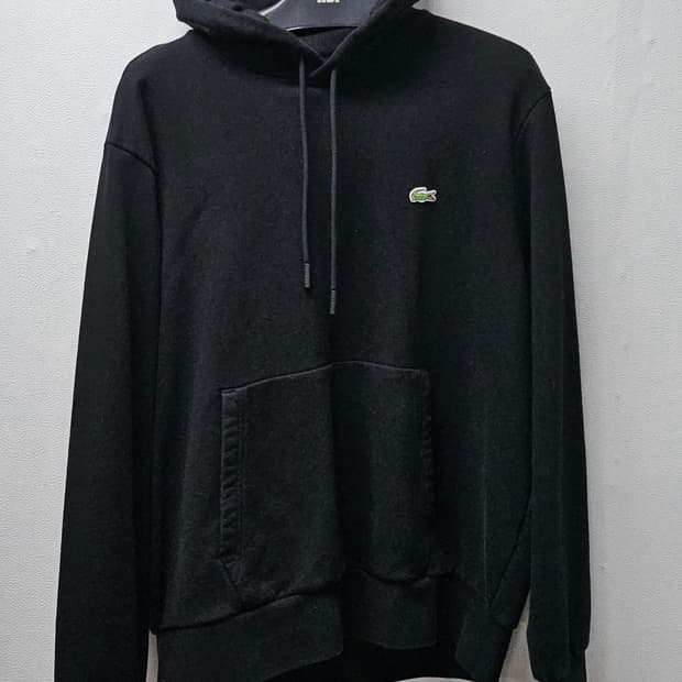 라코스테 블랙 후두 맨투맨 XL