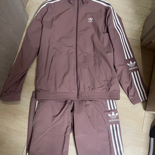 [M] 아디다스 트랙탑 셋업 인디핑크 (바람막이+조거팬츠)