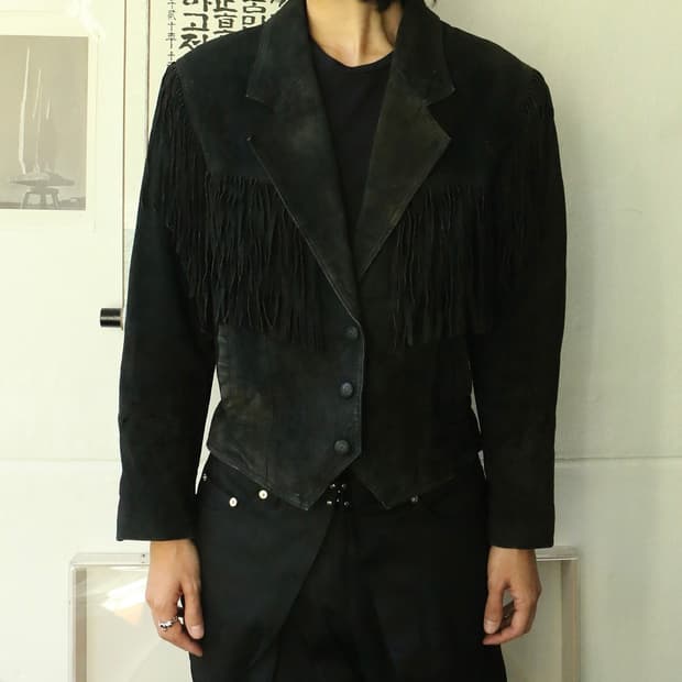 프린지 스웨이드 웨스턴 자켓 