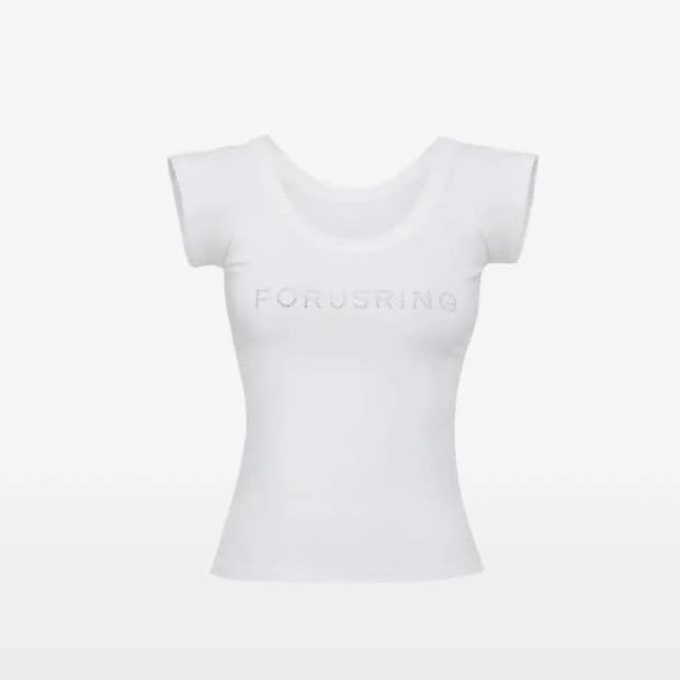 Foursring 포어링 비주얼 로고 티/화이트