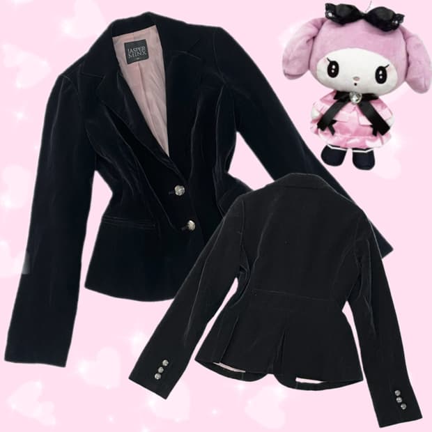 JASPER MINX 벨벳 블레이저 정장 자켓 고딕풍 지뢰계 공겜여주 