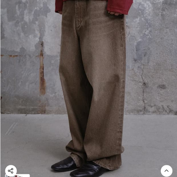[2] 다이브인 루스드 와이드 데님 (Ribbed brown)