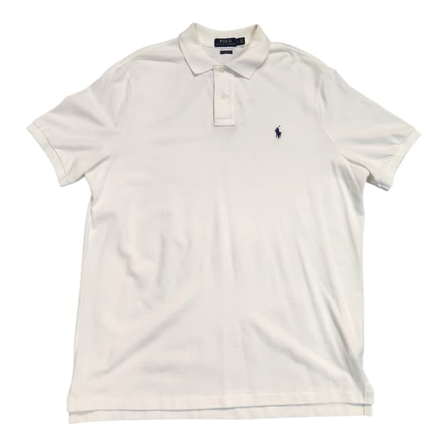 폴로 랄프로렌 화이트 반팔 카라티 (L)
