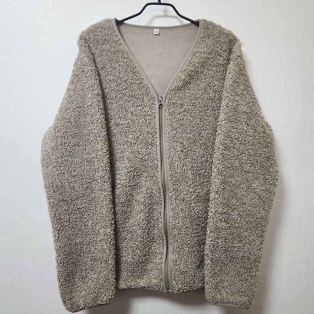 유니클로 뽀글이 후리스 짚업자켓 L