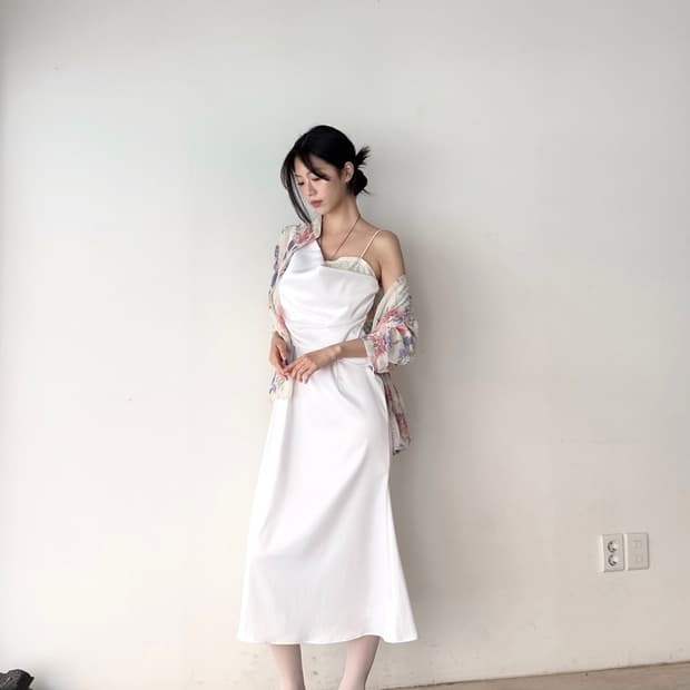 Slip evening unbal ops / white