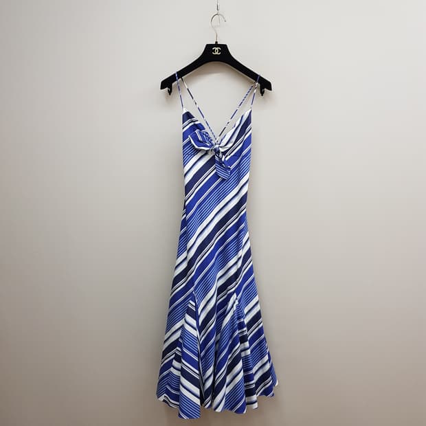 랄프로렌 스트라이프 리본 슬립 드레스 S사이즈