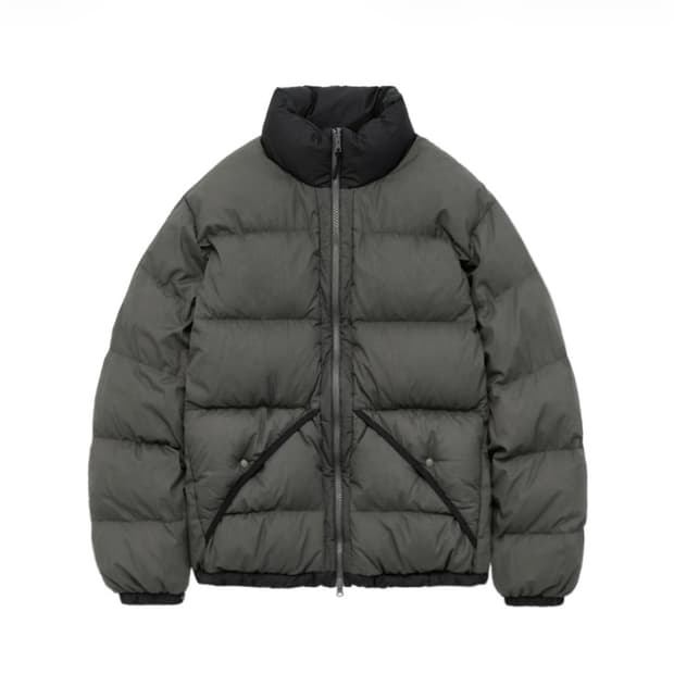 4) 폴리테루 리버시블 푸퍼 자켓 세이지 차콜체크 패딩