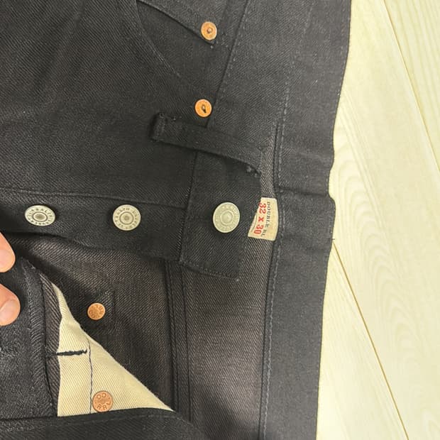 더블알엘 빈티지파이브포켓 블랙온블랙 32/30