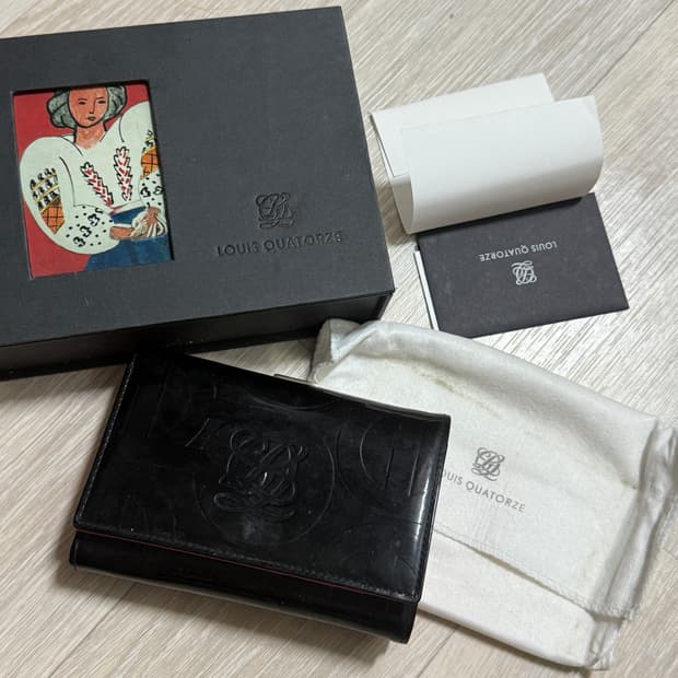 루이까또즈 지갑 블랙 핑크