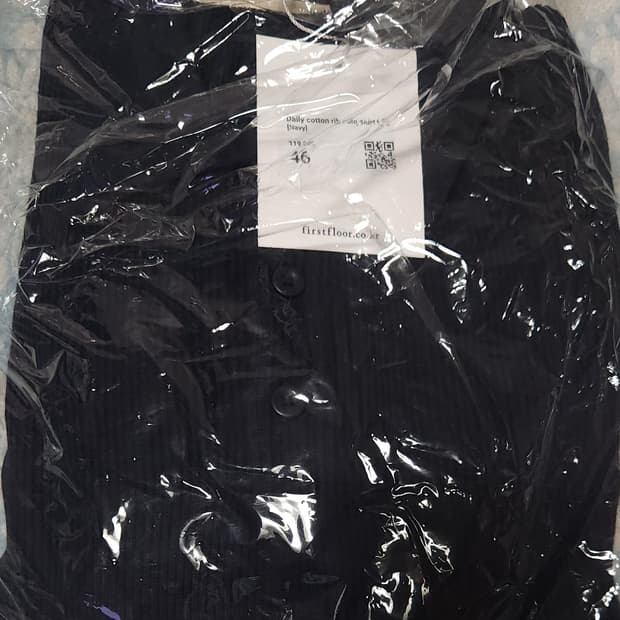 [46 새상품] 퍼스트플로어 코튼 립 폴로 셔츠 니트 네이비