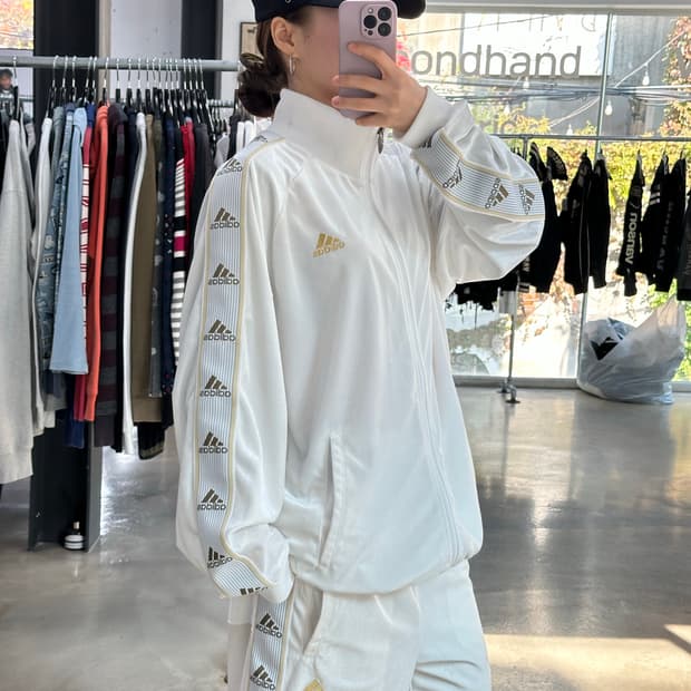 아디다스 크림벨루어 초코바닐라 트랙져지팬츠 셋업