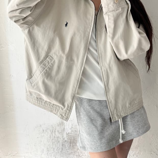 Polo 폴로 랄프로렌 베이지컬러 코튼 스윙톱 자켓