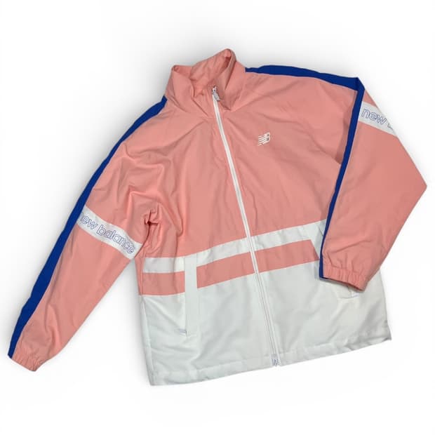 뉴발란스 핑크 배색 바람막이 기능성 집업 100