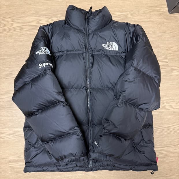 슈프림 노스페이스 스플릿 눕시 블랙 L