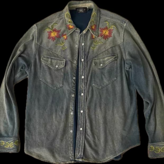 rrl 웨스턴 자수 셔츠 L