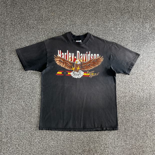 80s 빈티지 할리데이비슨 반팔 티셔츠