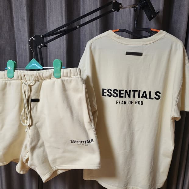 피어오브갓 에센셜 반팔 반바지 셋업