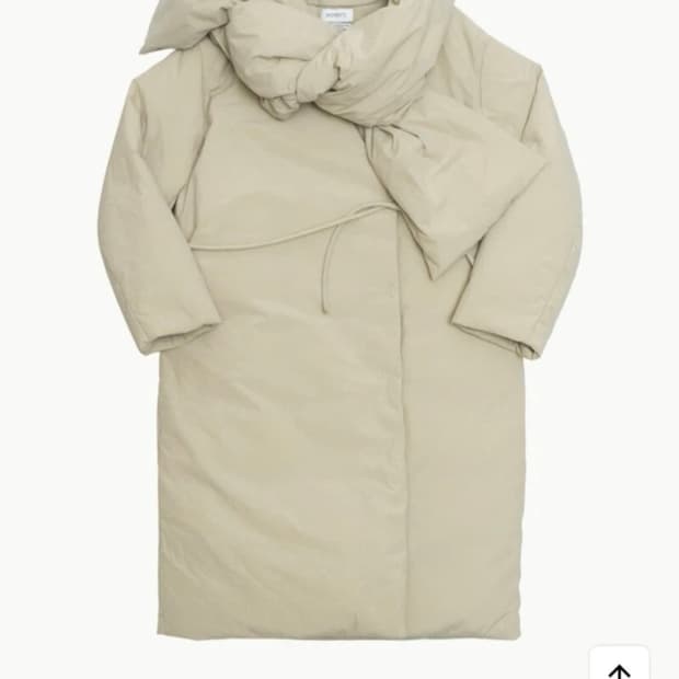 AMOMENTO 아모멘토 머플러 롱패딩 코트