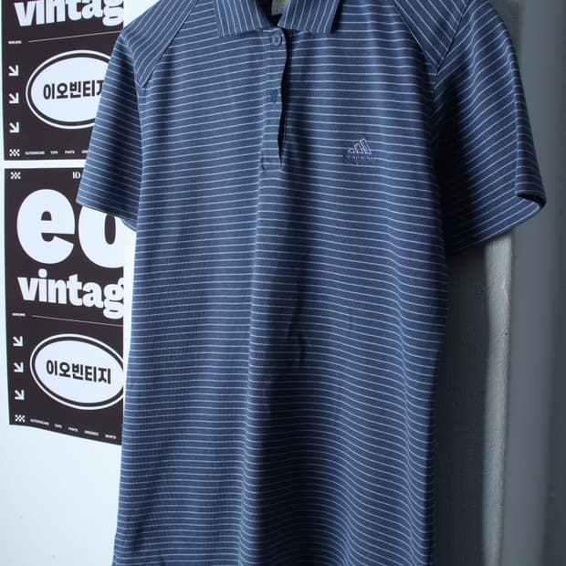 W(L-XL) 아디다스 반팔 카라 티셔츠 90S년대 일본판-H36755