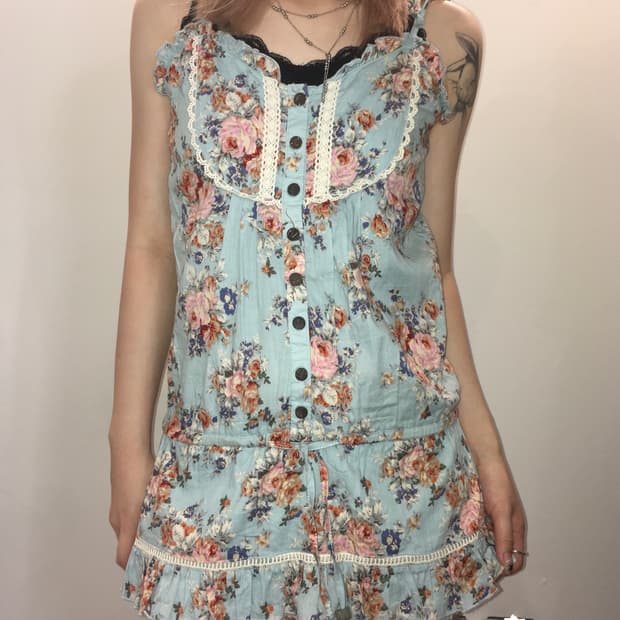 jpn vintage antique floral lace jumpsuit