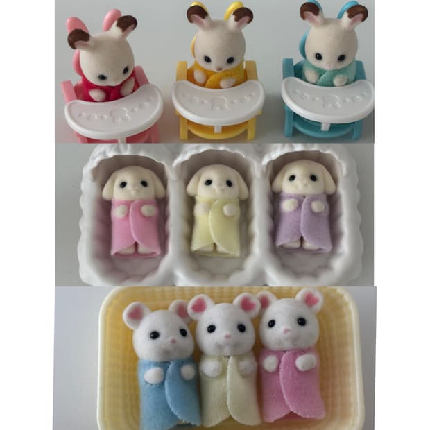 실바니안 초콜릿토끼, 플로라토끼, 마시멜로우쥐