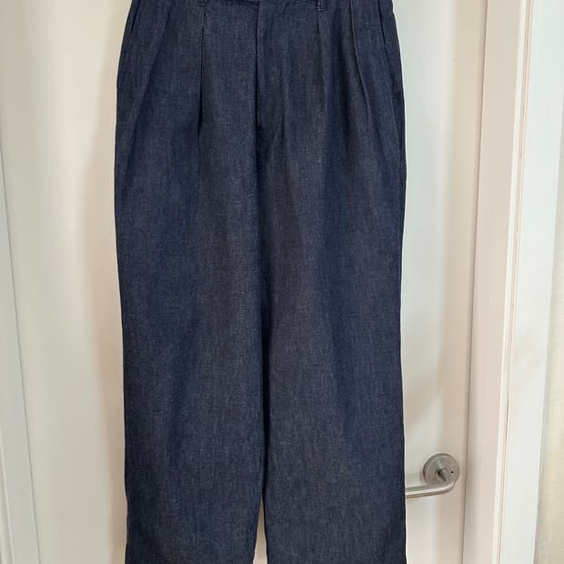 ulterior demin tucked trouser