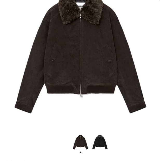 알렌느 디테쳐블 코듀로이 블루종 브라운