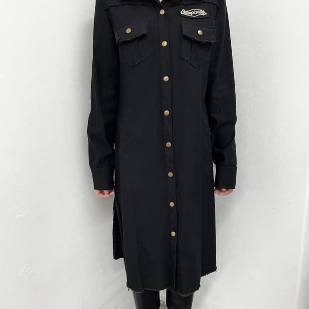 펑크 자수 패치 원피스