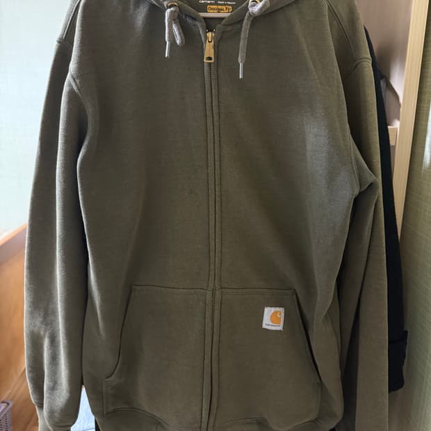 칼하트 카키 후드집업