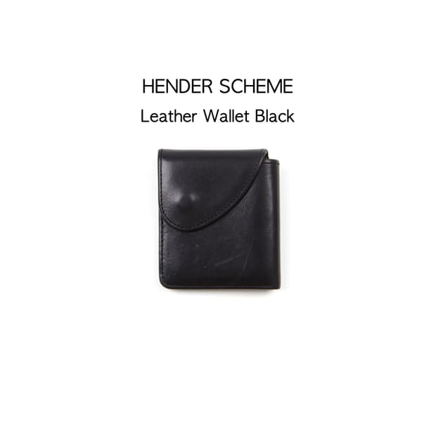 Hender scheme 블랙 레더 월렛