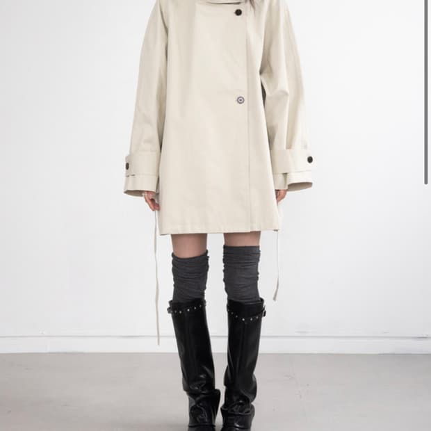 피키 소사이어티 트렌치 코트 베이지 Middle Trench Coat