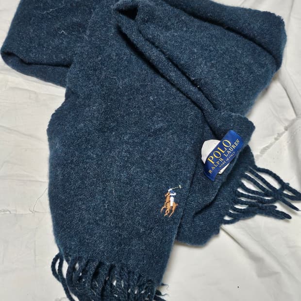 폴로랄프로렌 울 머플러 다크그린