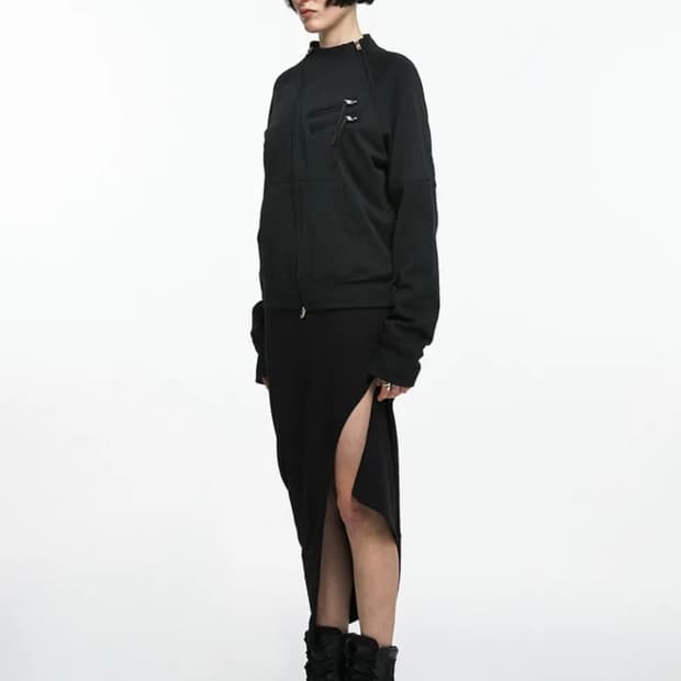 nache ZIP DETAIL TRACK JERSEY bk