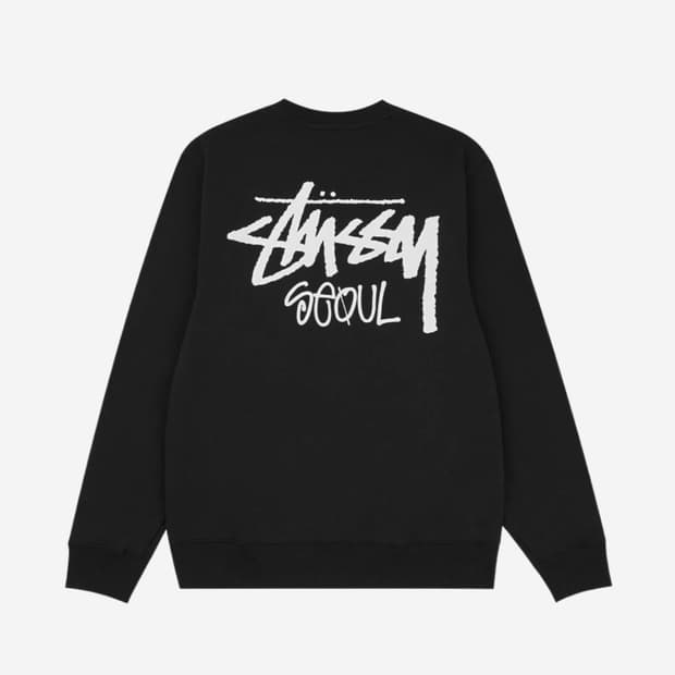 XL) 스투시 서울 크루넥 블랙