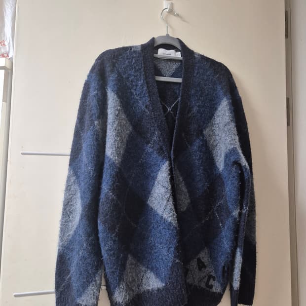 코치 퍼지 아가일 가디건 M