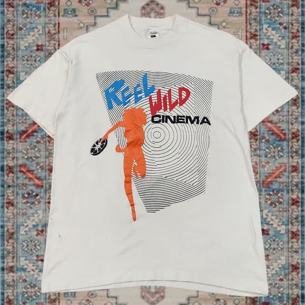 90s USA 원단 프룻오브더룸 레어 무비 그래픽 티셔츠 L